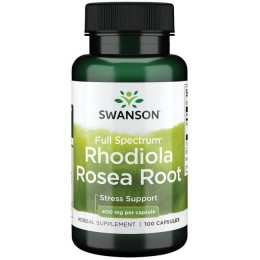Корень родиолы, Swanson, Rhodiola Rosea Root, 400 мг, 100 капсул