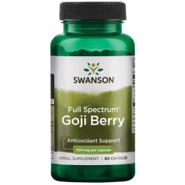 Ягоды Годжи "дереза", Swanson, Goji Berry "Wolfberry", 500 мг, 60 капсул