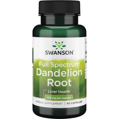 Корень одуванчика, Swanson, Dandelion Root, 515 мг, 60 капсул, , SW1336, Swanson, Одуванчик