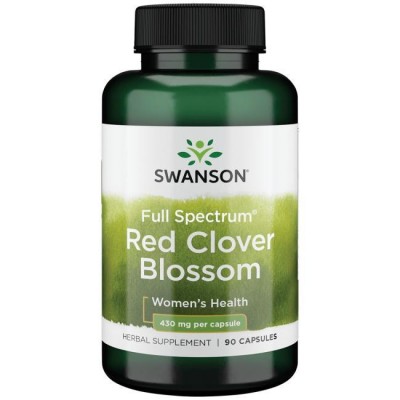 Красный клевер, Swanson, Red Clover Blossom, 430 мг, 90 капсул, , SW1342, Swanson, Красный клевер