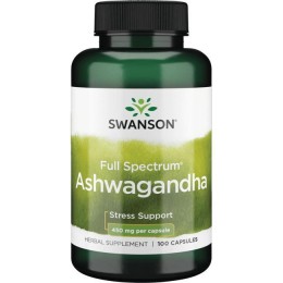 Ашваганда, Swanson, Ashwagandha, 450 мг, 100 капсул