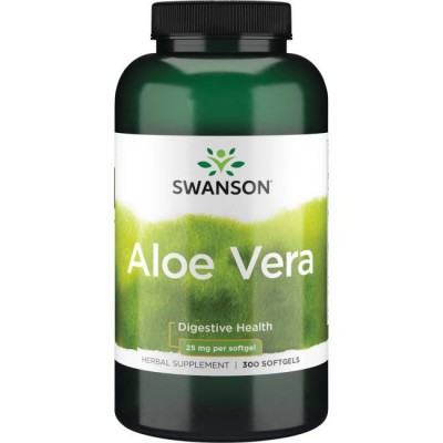 Алоэ вера, Swanson, Aloe Vera, 25 мг, 300 капсул, , SWH162, Swanson, Алоэ Вера Aloe Vera