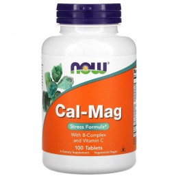 Кальции магний комплекс от стресса, Cal-Mag, Stress Formula, Now Foods, 100 таблеток