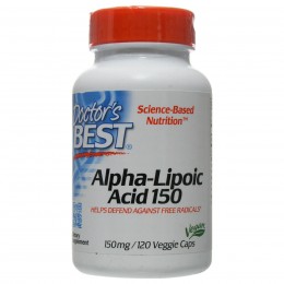 Альфа-липоевая кислота, Doctor's Best, 150 мг, 120 капсул, скидка