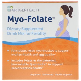 Мио-фолат, Fairhaven Health, Myo-Folate, 30 пакетиков, скидка