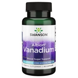 Ванадий, Vanadium Albion, Swanson, 5 мг, 60 капсул