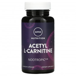 Ацетил-L-Карнитин для похудения, Acetyl L-Carnitine, MRM, 500 мг, 60 капсул