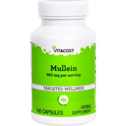Коровяк, Mullein, Vitacost, 660 мг, 100 капсул, скидка