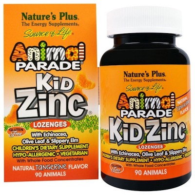 Витамины с цинком для детей Animal Parade Kid Zinc, Nature's Plus, 90 пастилок, скидка, , NAP-29964-sale, Nature's Plus, Акции!