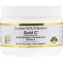 Витамин С, California Gold Nutrition, 250 грамм, скидка