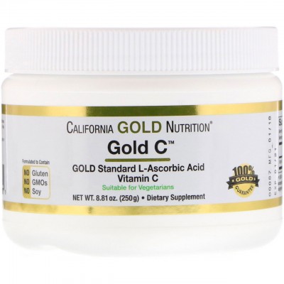 Витамин С, California Gold Nutrition, 250 грамм, скидка, , CGN-00935-sale, California Gold Nutrition, Акции!