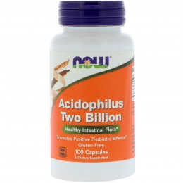 Пробиотики, Ацидофилин 2 млрд, Acidophilus, Now Foods, 100 капсул, скидка