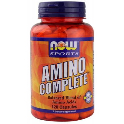 Аминокислоты полный комплекс, Now Foods, Amino Complete, 120 капсул, , NOW-00011, Now Foods, Аминокислоты и комплексы