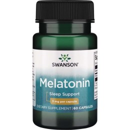 Мелатонин от бессонницы, Melatonin, Swanson, 3 мг, 60 капсул, скидка