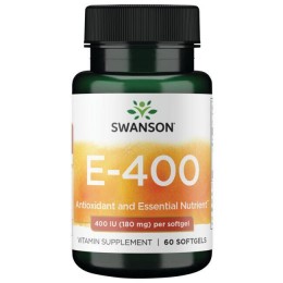 Витамин Е токоферол, Vitamin E, Swanson, 400 мкг, 60 капсул
