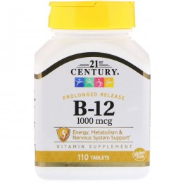 Витамин B-12, 21st Century, 1000 мкг, 110 таблеток, скидка