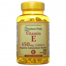 Витамин Е, Vitamin E-1000 IU, Puritan's Pride, 100 капсул, скидка