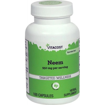 Ним, Neem, Vitacost, 950 мг на порцию, 100 капсул, скидка