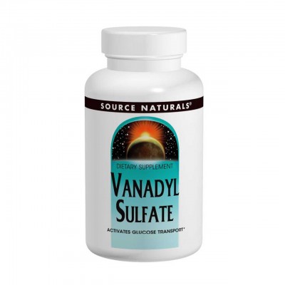 Ванадий, Ванадилсульфат, Source Naturals, 100 мг, 100 таблеток, , SNS-01747, Source Naturals, Ванадий